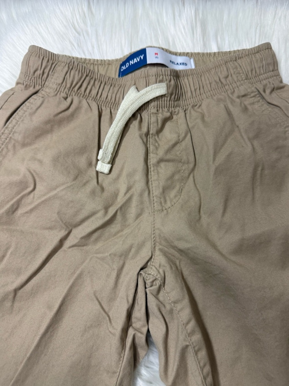 Old Navy Khaki Relaxed Fit Pull On Cotton Shorts -Boys- Size 8 (M) - Picture 9 of 14